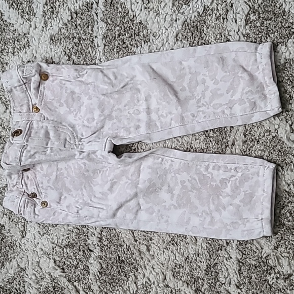 4 for $28 - 7 for all Mankind - Girls 18m Pink & White Jeans - Picture 1 of 6